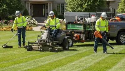 Tree service crew in Greenville, NC providing lawn and yard care for a cleaner, healthier property