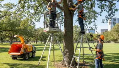 Greenville, NC arborist treating diseased tree for professional tree care and disease control