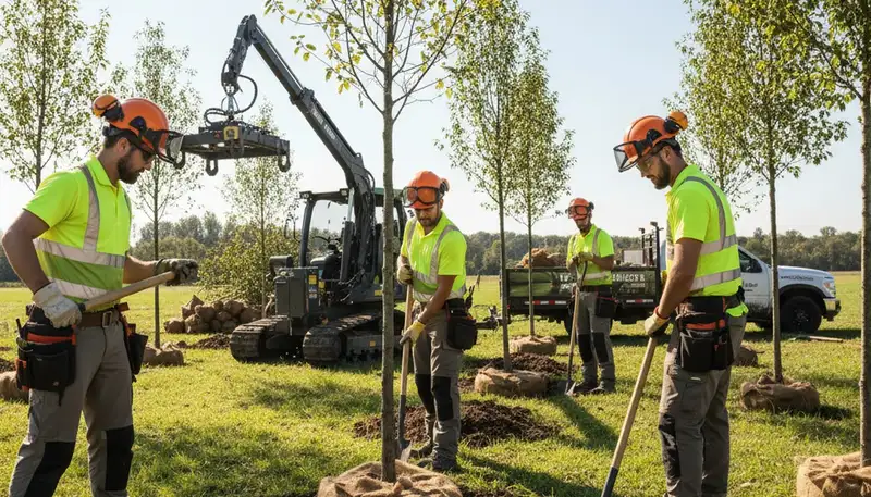 Professional tree planting service in Greenville, NC for shade, curb appeal, and healthy growth