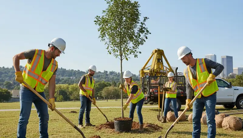 Tree planting service in Greenville, NC for shade trees and curb appeal
