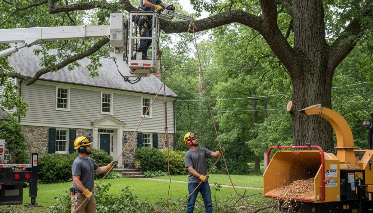 Tree service team in Greenville, NC providing professional tree care and removal services