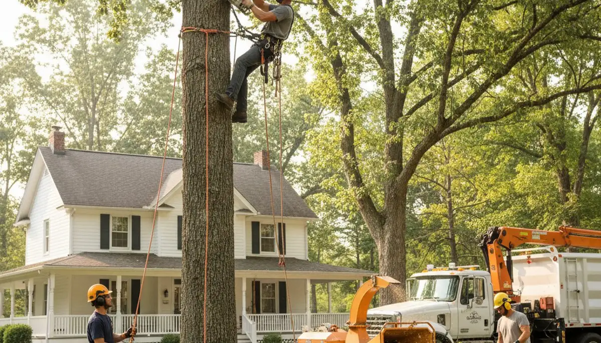 Tree service crew in Greenville, NC providing professional tree care and removal services