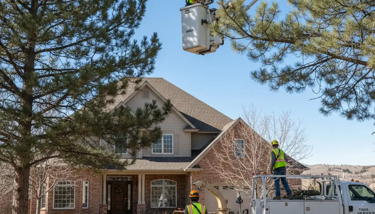 Tree service crew in Greenville, NC providing professional tree removal and trimming services