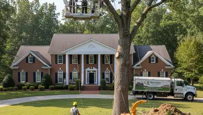 Tree service crew in Greenville, NC providing professional tree trimming and removal services