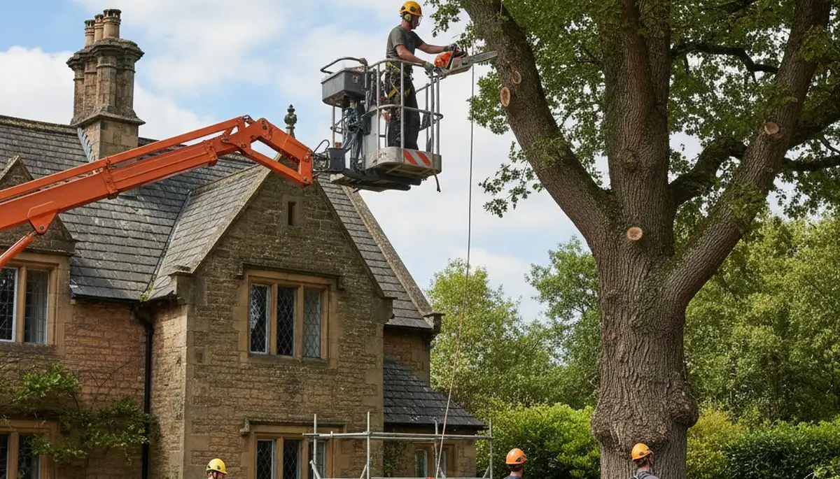 Tree service crew in Greenville, NC providing professional tree care for local properties