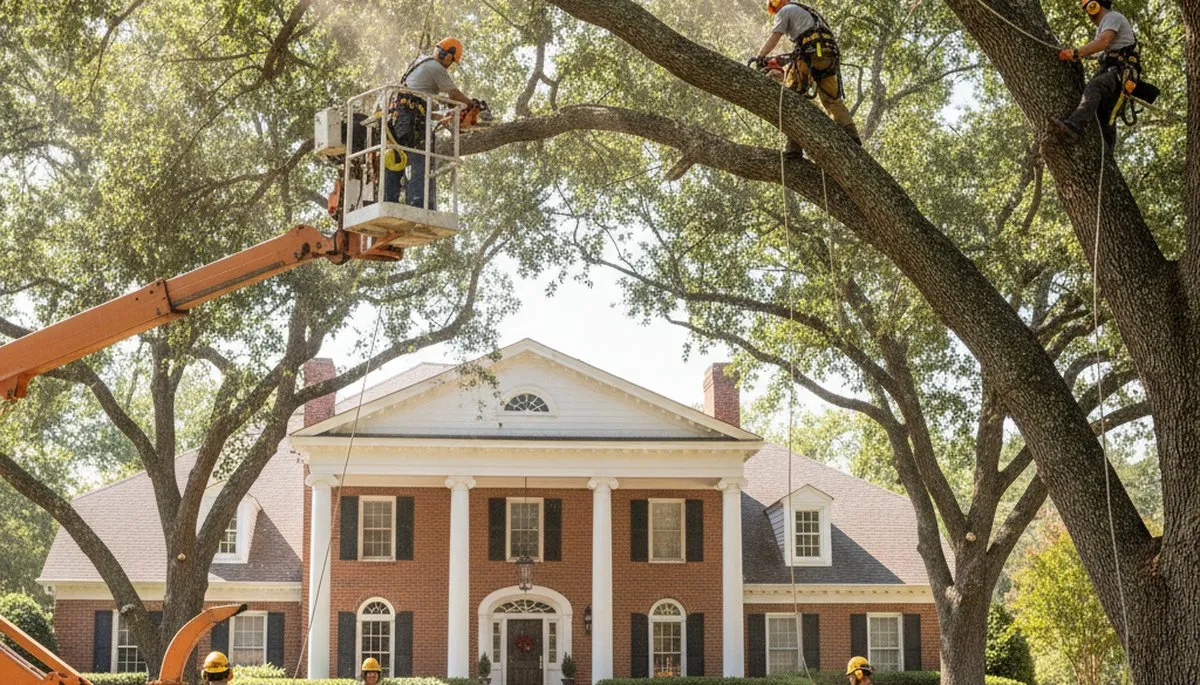 Tree service crew in Greenville, NC providing professional tree care and removal services