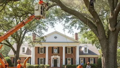 Tree service crew in Greenville, NC providing professional tree care and removal