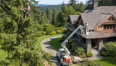 Tree service crew in Greenville, NC providing professional tree care and removal services